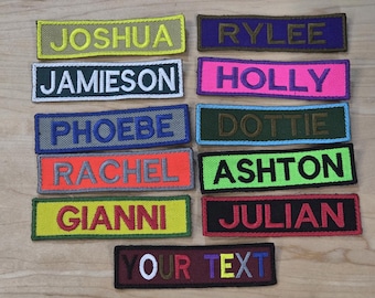 Custom Name Patch Personalized Name Tag Iron-On Sew-On Uniform Patch for Backpack Jacket Vest DIY Gift