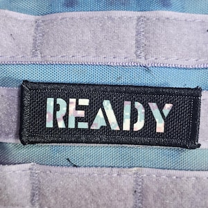 Ready – Funny Tactical Morale Patch | Custom Quote Patch | Hook & Loop Patch for Backpack, Vest, Hat, Gear