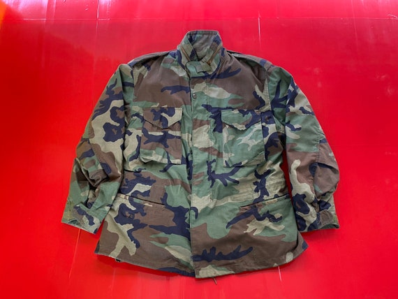 Vintage 80s USA Camouflage Military Jacket