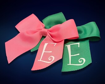 4” Bows with Personalized Monogram