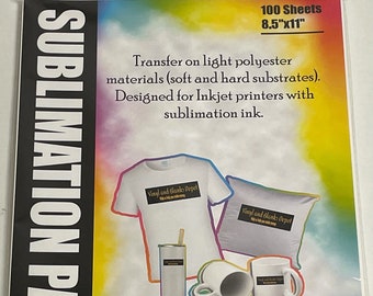 Papier sublimacyjny premium (8,5 x 11, 100 arkuszy)