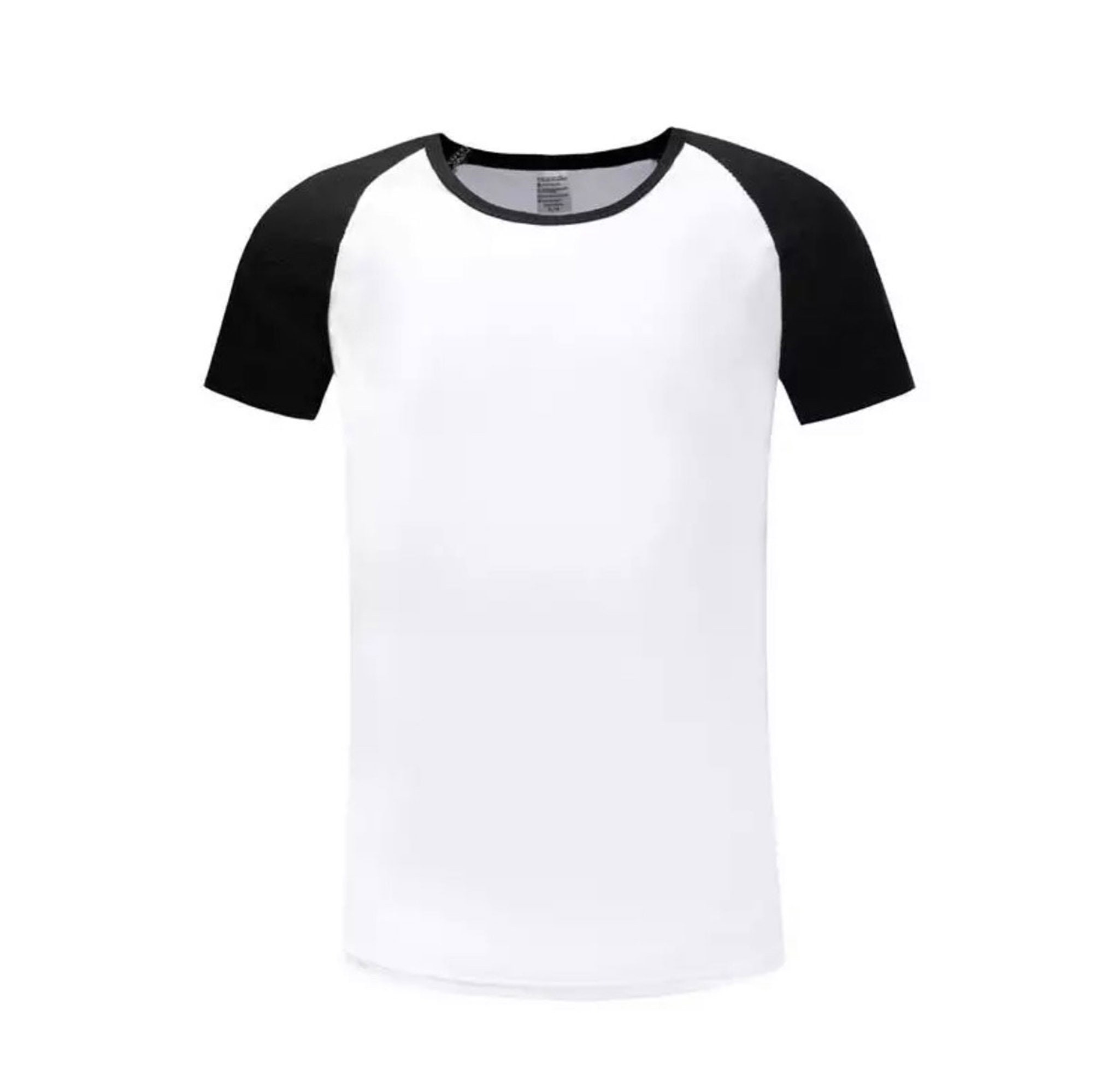 white t shirt with black sleeves