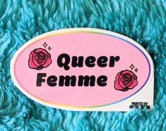 Queer Femme Waterproof Vinyl Sticker