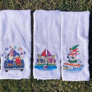 Hand gestickt Sommer Wichtel Set: 100% Baumwoll-Décor