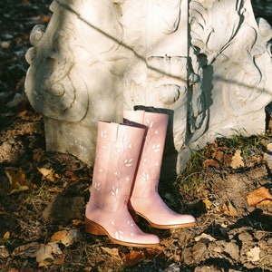 Blattstiefel Rosa