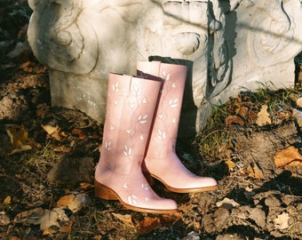 Leaf Boots Pink