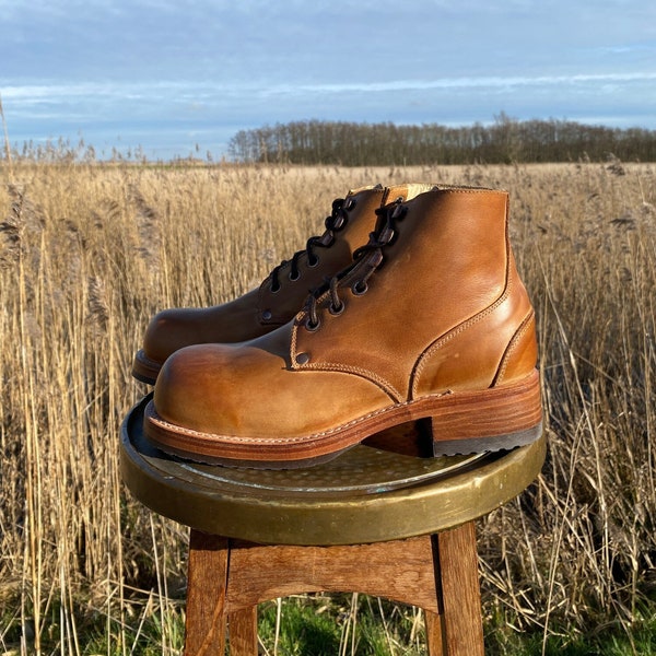 Men Ankle Work Boots Black Brown