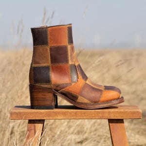 Bottines patchwork