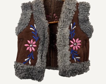 Sheepskin Kids Waistcoat Aaraa