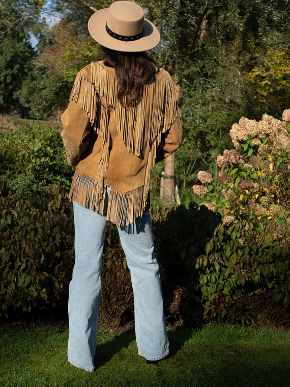 Fringed leather jacket