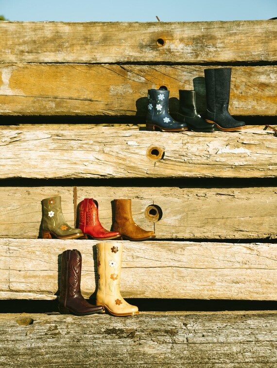 Red western ankle boots best sale