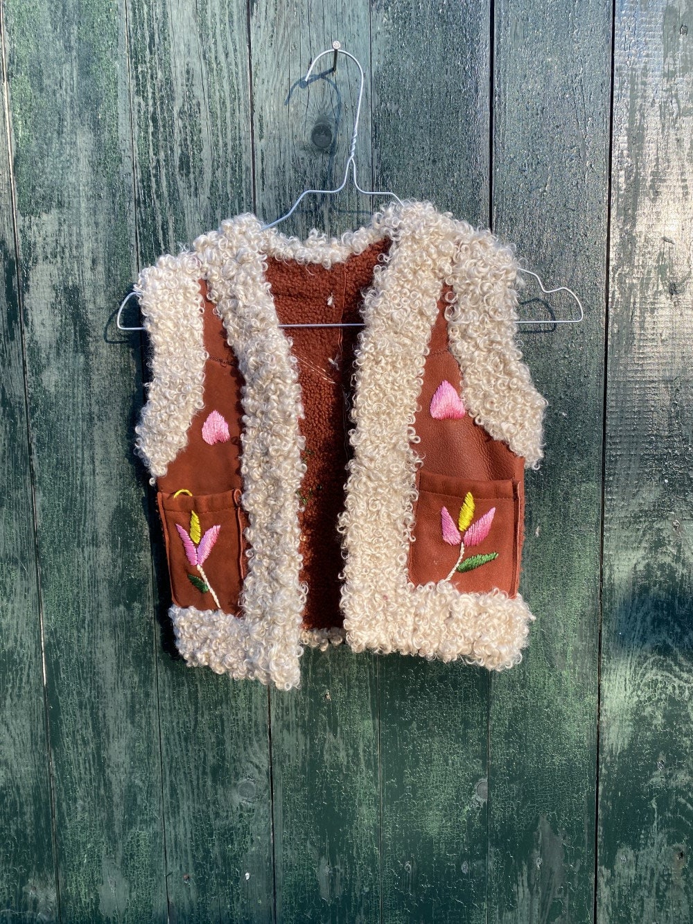 Sheepskin Kids Afghan Waistcoat Jamila