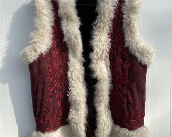 Afghan Sheepskin Waistcoat Zariel