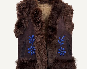 Sheepskin Kids Waistcoat Saher
