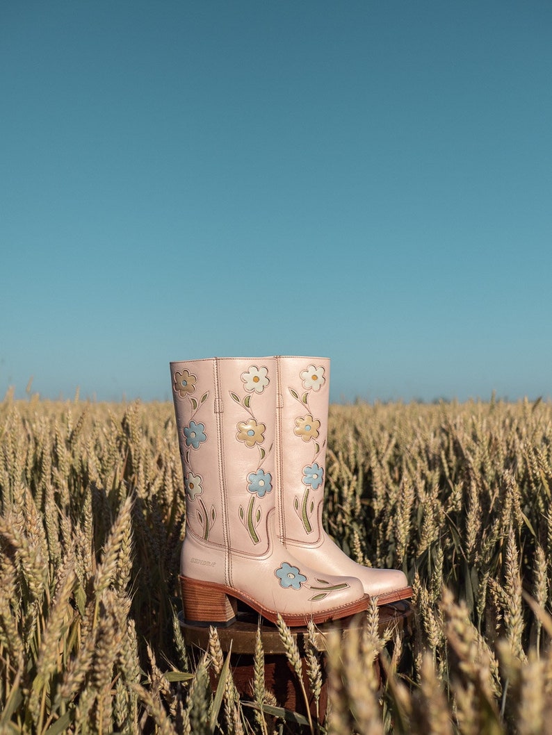 Flower Boots in Pink image 1