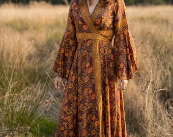 Kimono Wrap Dress Amber