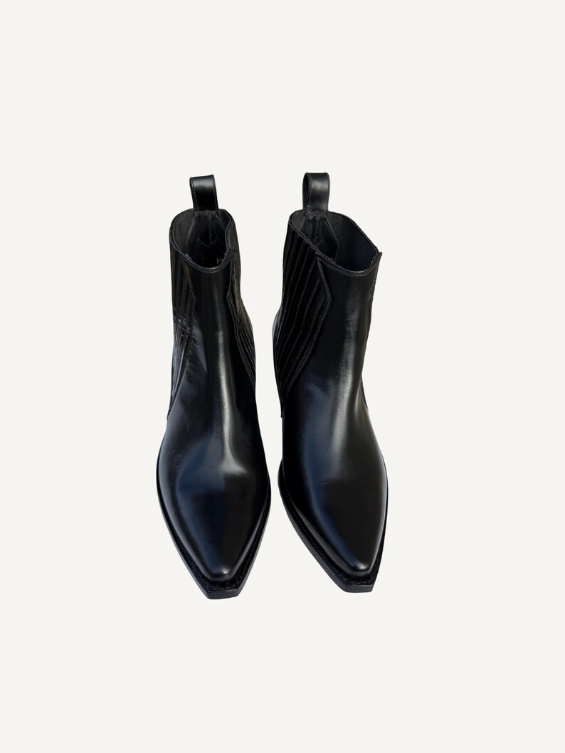 Valentino Garavani Rockstud Ankle Boots Chelsea Western Black image 4