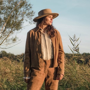 Leather Suede Western Set Pants + Blouse