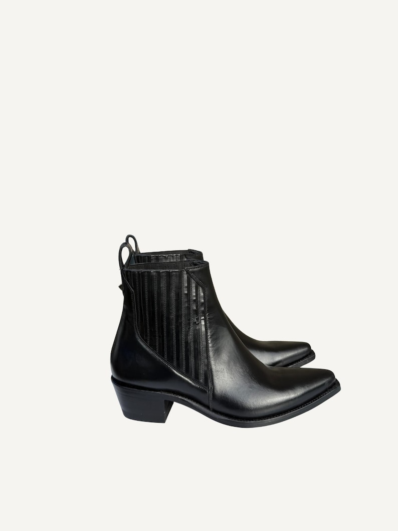 Valentino Garavani Rockstud Ankle Boots Chelsea Western Black image 1