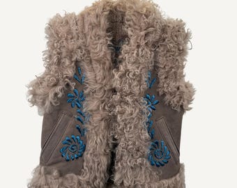 Sheepskin Kids Waistcoat Vida