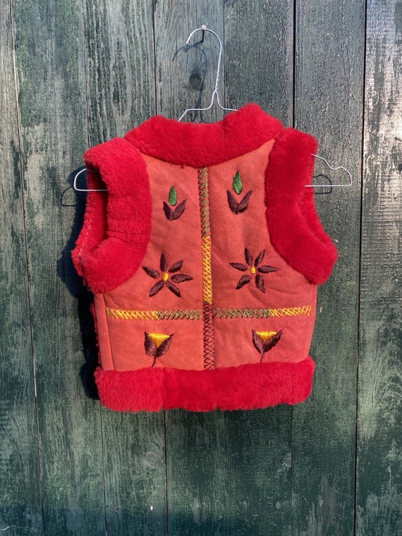 Sheepskin Kids Afghan Waistcoat Assia - image 3