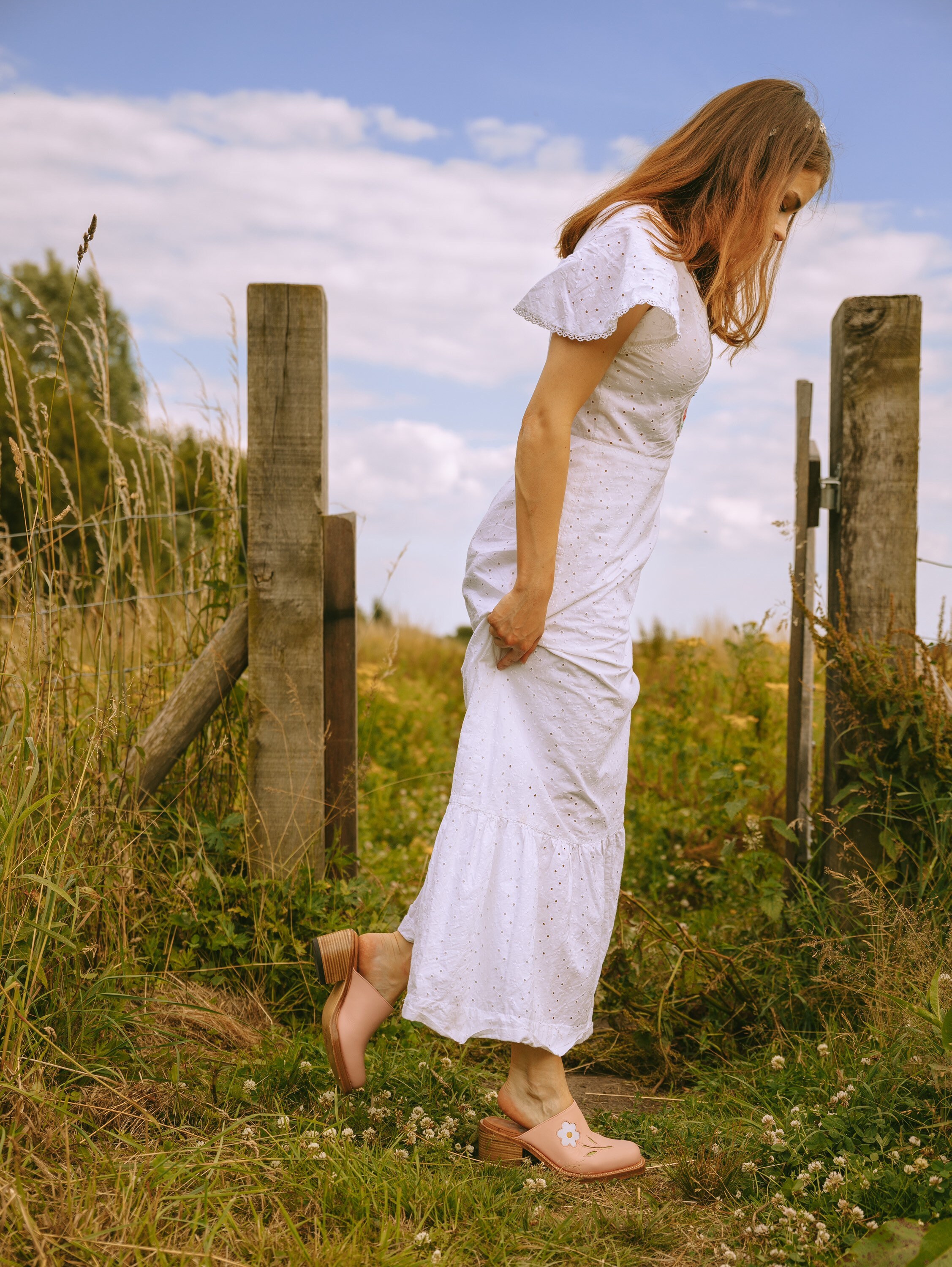 Vintage Authentic 1970s Maxi Dress With Embroidery in Cotton - Etsy
