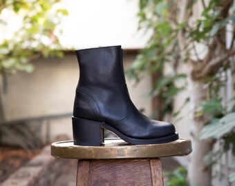 Chunky Ankle Boots in Black