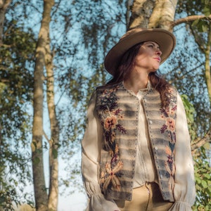 Wool Vintage Floral Waistcoat