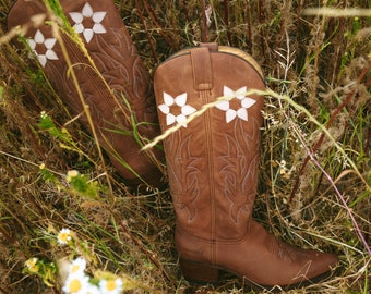 Western Floral Boots - Vintage Finished