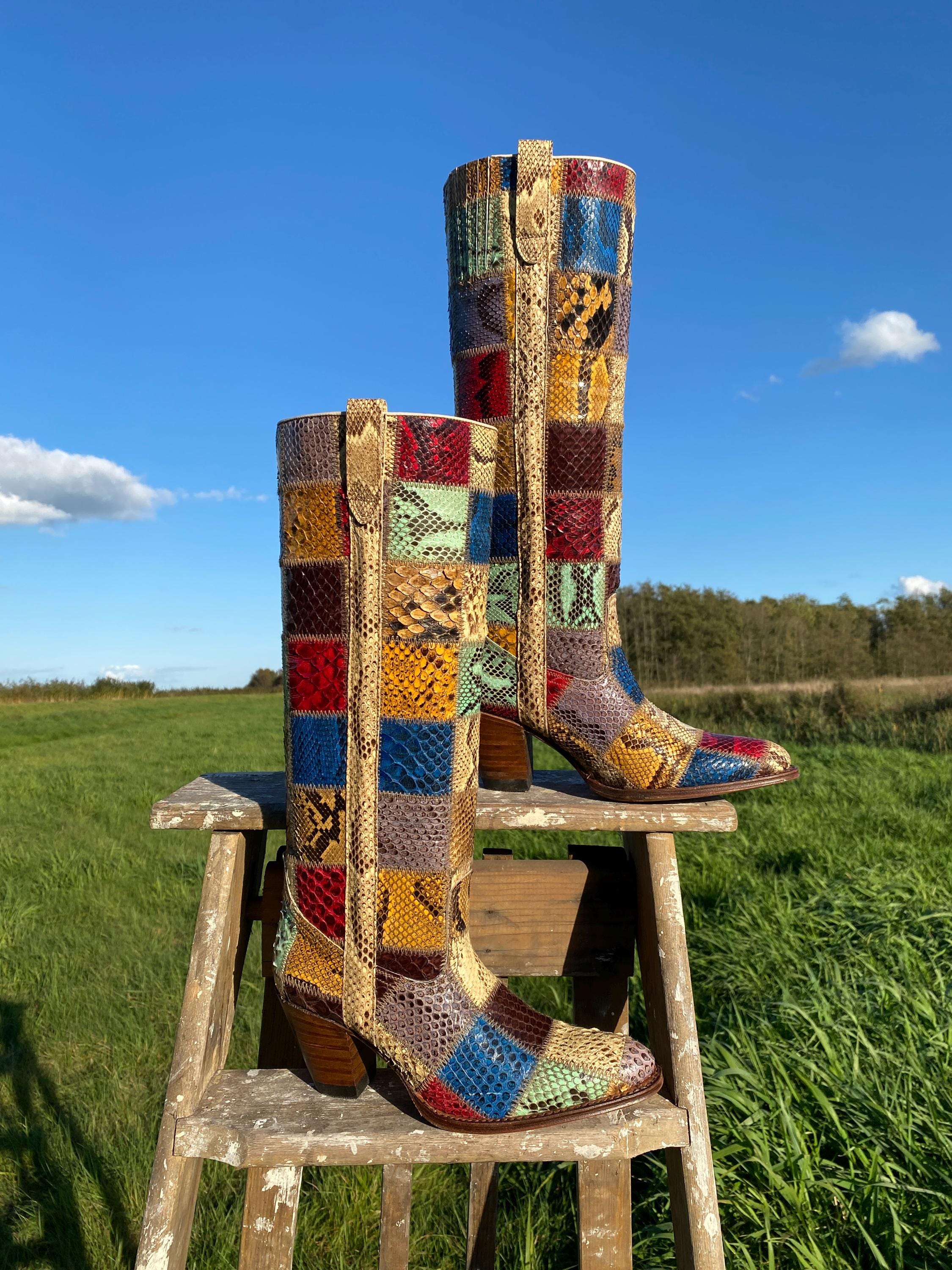 Vintage Python Boots - Etsy