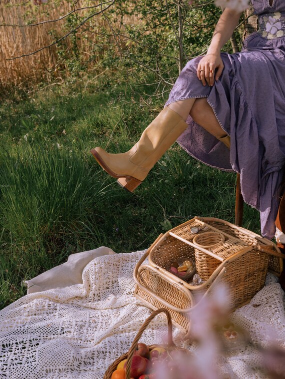 Chunky Boots in Camel