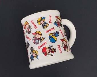 RARE!! Vintage 1975's Mugs Ceramic Cartoon JAPAN