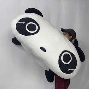 ¡RARO! Panda de peluche vintage de dibujos animados, tamaño jumbo, 117 cm, bastante pesado, de segunda mano, anime, peluche japonés, dibujos animados japoneses, juguetes de peluche, regalo.