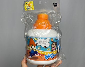 SELTEN!! Vintage Parappa und PJ Wasserflasche 550 ml, Second Hand, Sammlerstücke, Vintage Anime Japan, Geschenk für Ihn, Kinder Geschenk, Geschenk