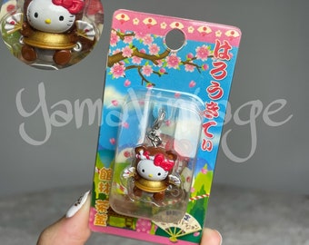 Chaveiro de gatinho vintage de 2004, estatueta kawaii colecionável.
