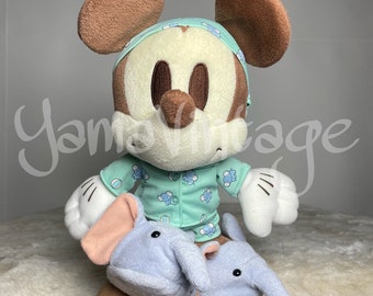 Vintage 2000s Mickey Mouse Plush in Pajamas, Sega Collectible