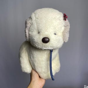 Vintage 1983 Umekichi Hund Plüsch 11&quot; Welpe Japan Second Hand Showa Retro Sammler Kuscheltiere Geschenk für Sie Geschenk Plüsch Kinder 80er Jahre