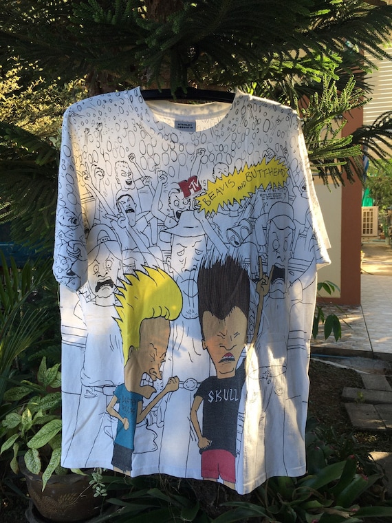 Vintage Beavis and Butthead MTV 1993 All Over Prin