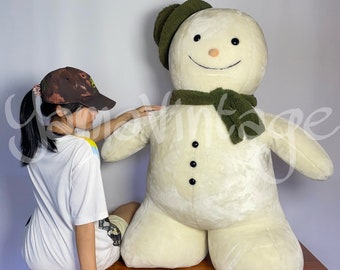 SÄLLSYNT!! Vintage 1990-tals snögubbe plysch jumbo väldigt stor storlek 48-50 tum , Gosedjur , Samlarobjekt , Dockor , Jul , Julklapp