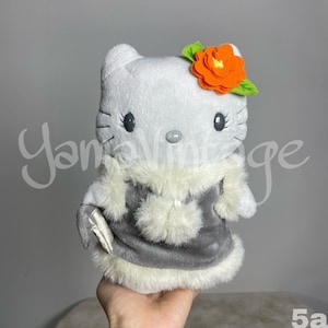 vintage années 2001 Kitty Peluche Chat Dessins animés Japon Jouets en peluche Objets de collection d’occasion McDonal Gray Peluche Cadeau pour son cadeau pour les enfants Cadeau Y2K