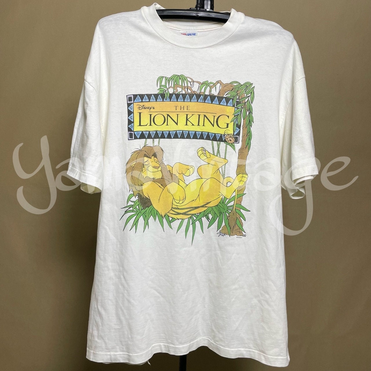 Buy Vintage 90s T-shirt Mussafah Lion King Size XL , Tee Cartoon 