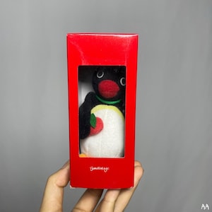 Vintage 2003s Pingu Keychain Plush 3" , Second hand , Stuffed animal , Stuffed toys , Toy gift , Penguin plush , Ball chain , Gift bag cute