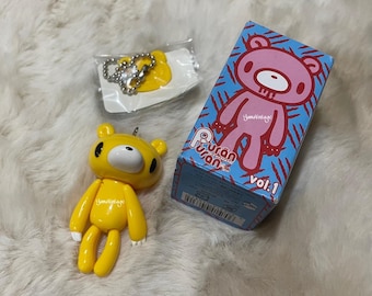 Vintage 2002s Gloomy Yellow Bear Keychain 2.2&quot;, Keyring , Second hand , Teddy bear , Gift for her , Gift for him , Y2K , Birthday , Figurine