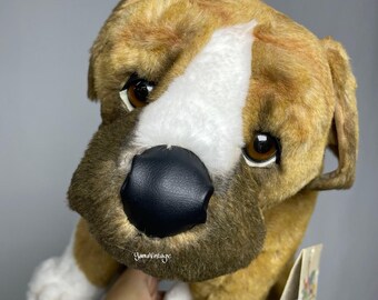 希少なヴィンテージ 1983年代 ボクサー犬ぬいぐるみ 13インチ
