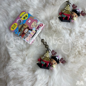 Vintage Anime Cartoons , Tony Chopper , Cartoon Japan , Keychains , Keyring , Y2K Cute , Second hand , Gift for her , Cotton Candy Lover