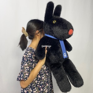Vintage Gaspard hond pluche maat 30", Tweedehands, Knuffeldier, Cartoon, Gevulde pop, Knuffel, Gaspard Lisa hond cadeau, zwarte hond