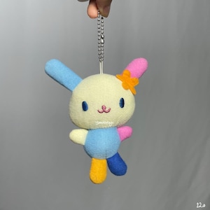 Vintage Cartoon Usahana Plush Keychain 4-5&quot; , Second hand , Stuffed toys , Anime , Plushies , Vintage style , Japanese wedding , ウサハナ