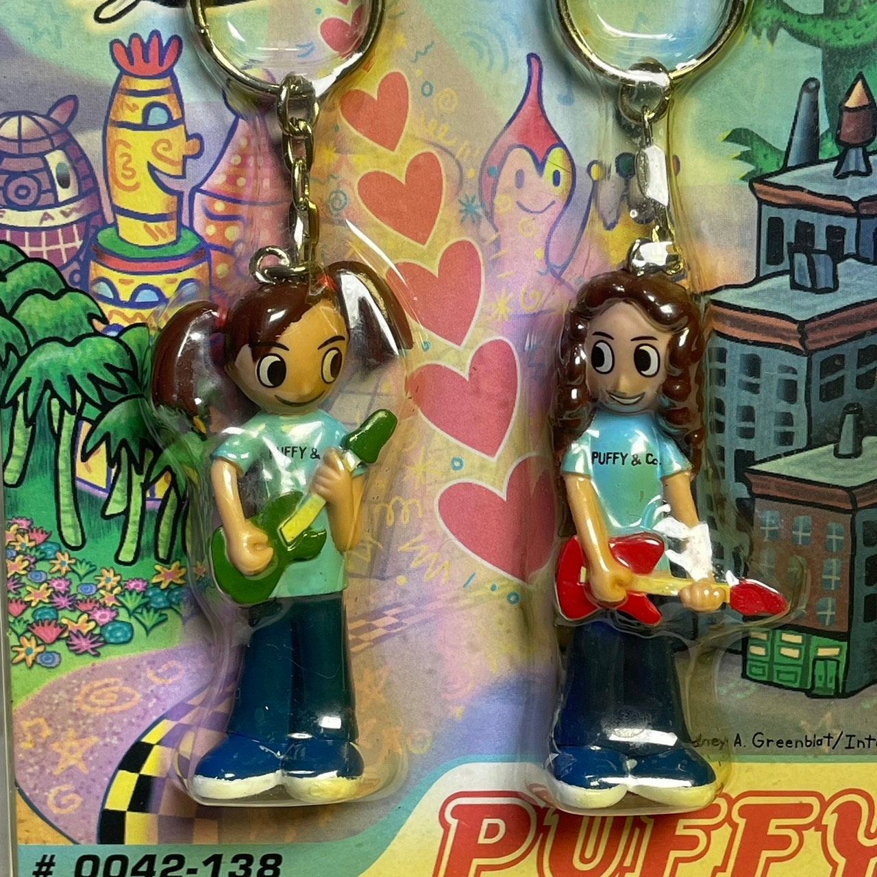 Vintage 90s Rodney Greenblat X Puffy , Keychain , Keyring