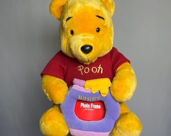 Marco de fotos vintage de 2000, oso de peluche de 15 pulgadas, de segunda mano, regalo para ella, regalo para él, regalo de cumpleaños.