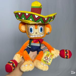RARE !! Peluche Samba Amigo 12-15" vintage des années 1999 . Occasion , Jouet en peluche , Jeu en peluche , Singe , Animaux en peluche , Cadeau pour lui , Années 1990